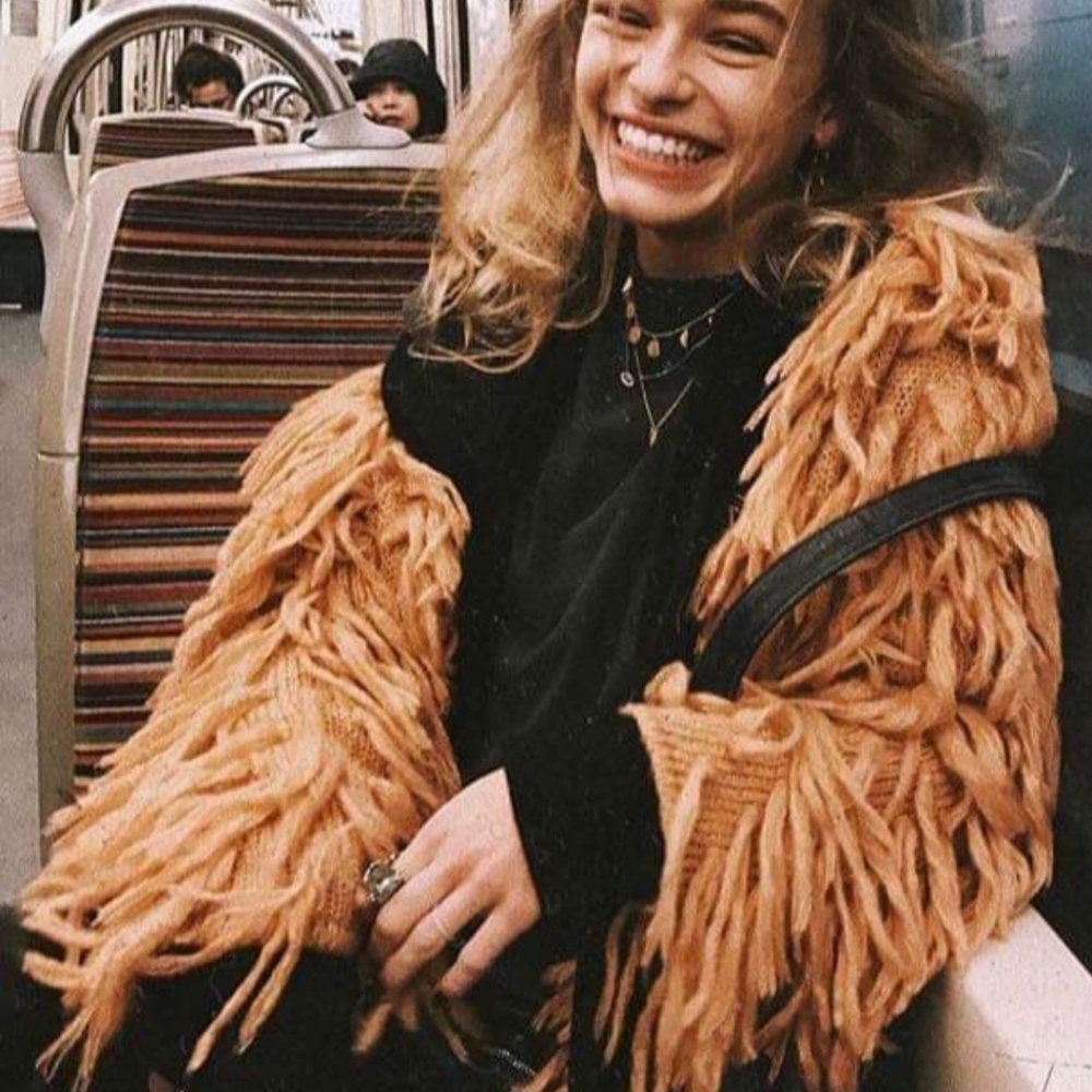 Tan & Fluffy Jacket/Cardigan by Lovers & Drifters